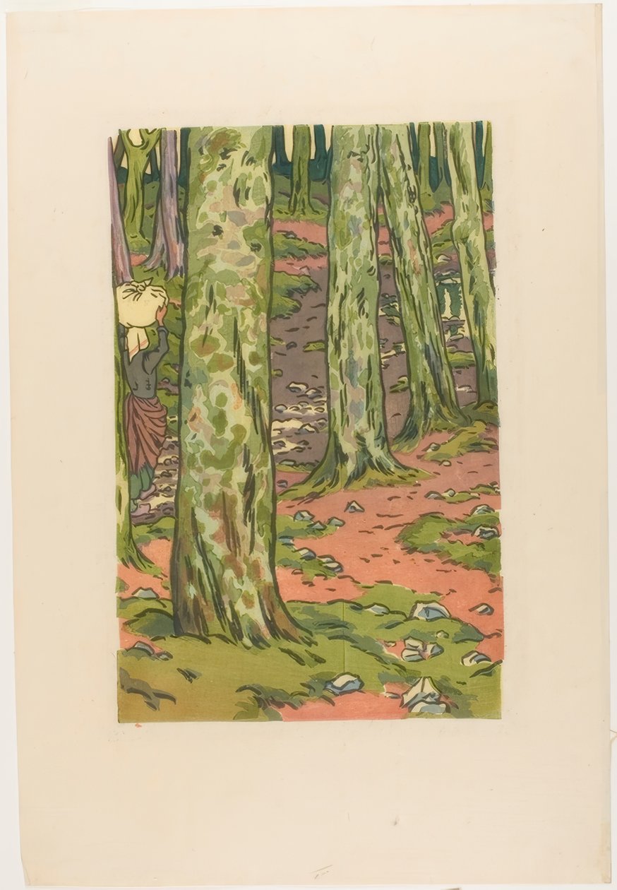 Lavadero bajo el bosque en Loguivy de Henri Rivière