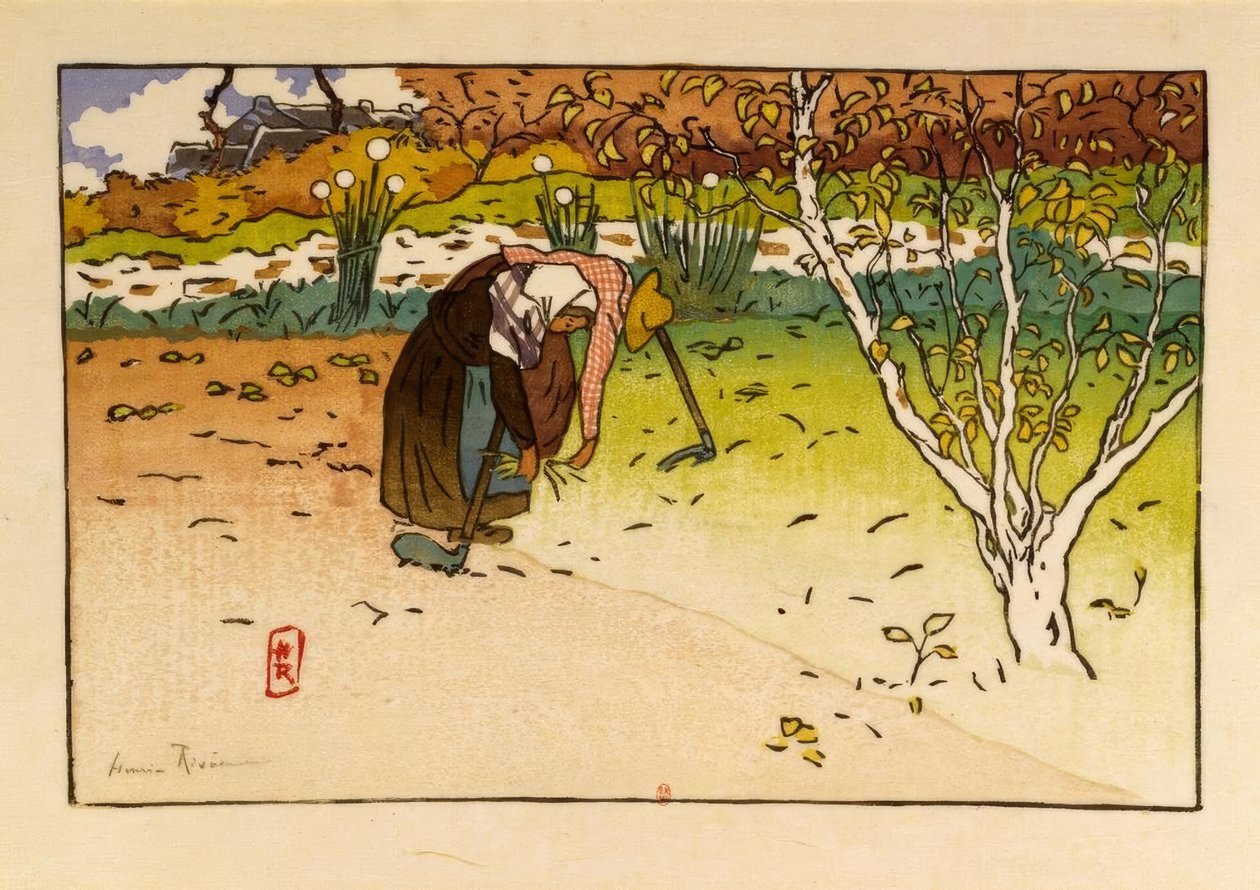 Huerto en la Ville-Hue (Saint-Briac) de Henri Rivière