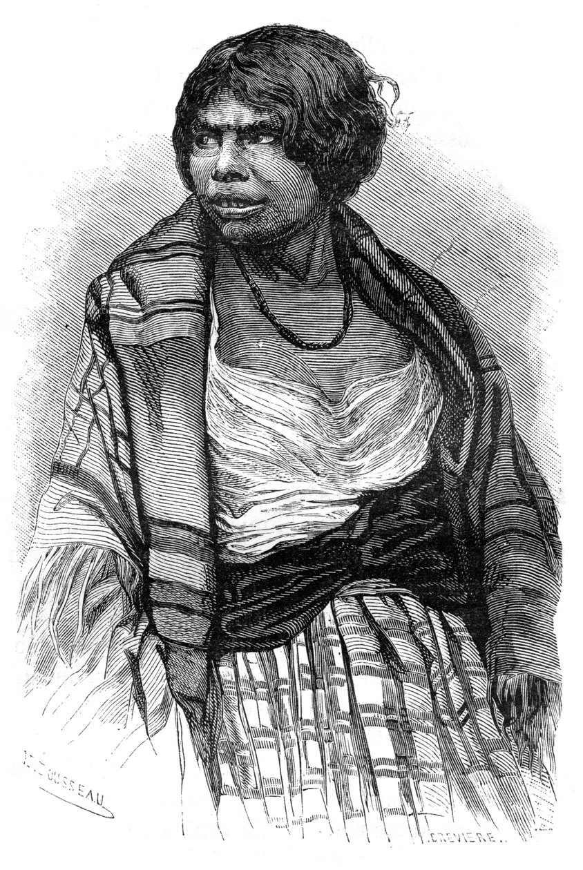 Mujer Mikmaq, Cabo Bretón, Nueva Escocia, Canadá, siglo XIX de Henri Rousseau