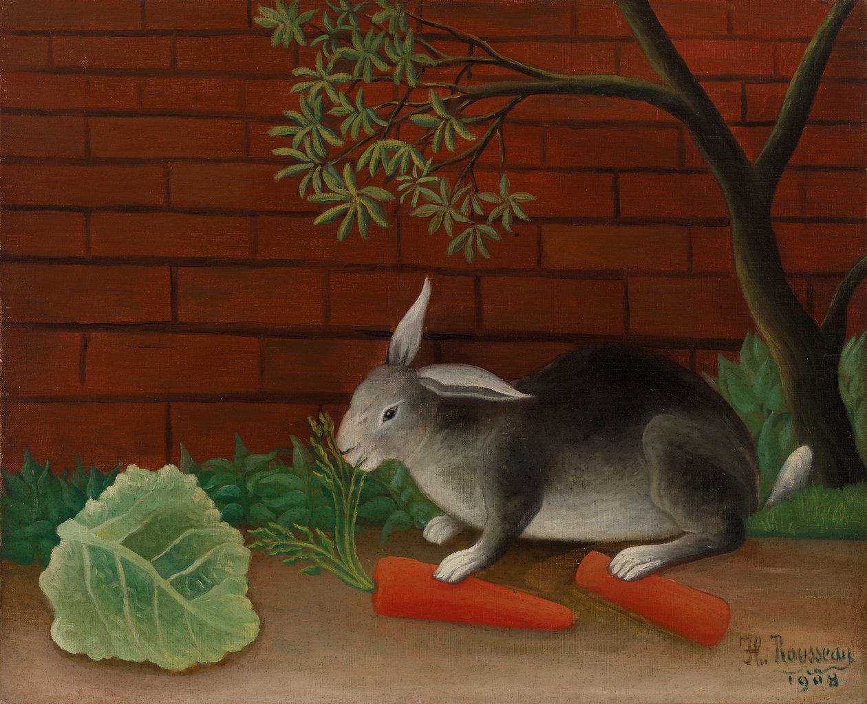 La comida del conejo de Henri Rousseau