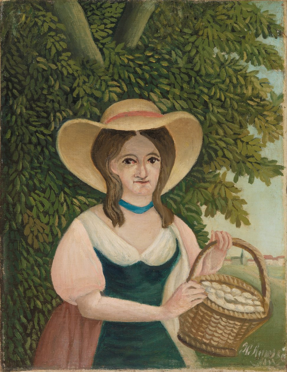 Mujer con cesta de huevos (La Femme au panier d