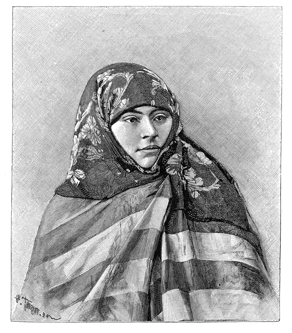 Una mujer de Brussa, Turquía, 1895 de Henri Thiriat