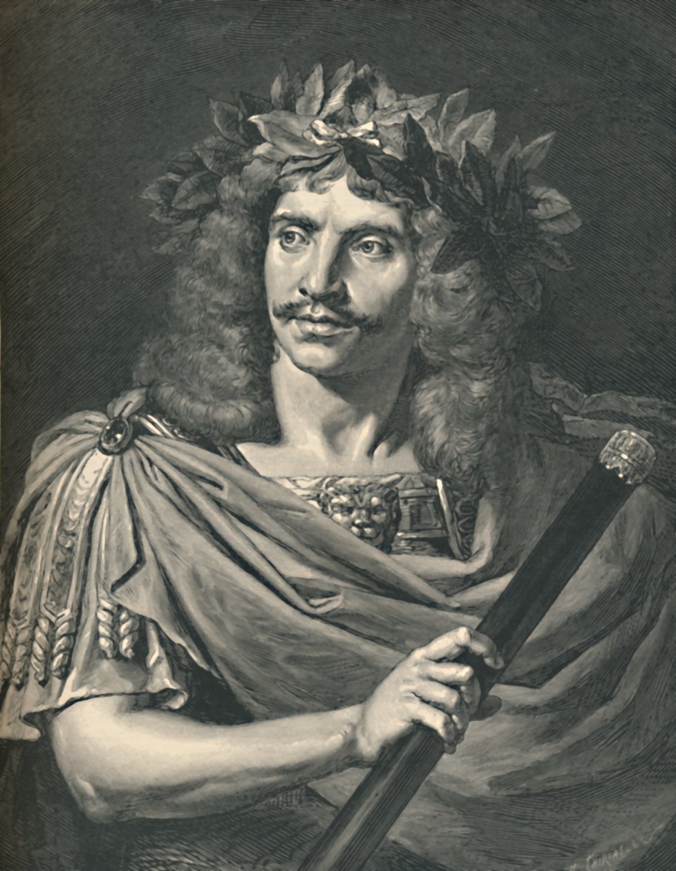 Molière como Julio César en la tragedia de Pompeyo, 1886 de Henri Thiriat
