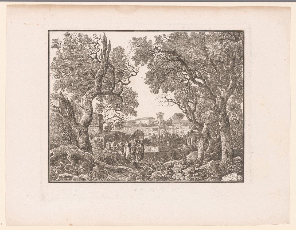 Paisaje con una ciudad de fondo de Henri Thomann