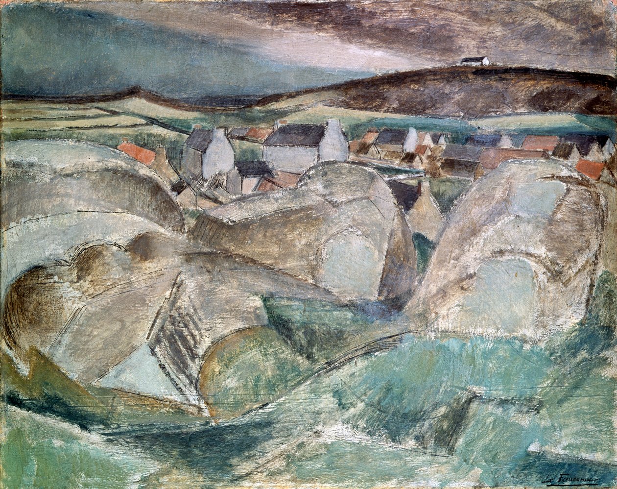 Pueblo entre las Rocas, c1910 de Henri Victor Gabriel Le Fauconnier