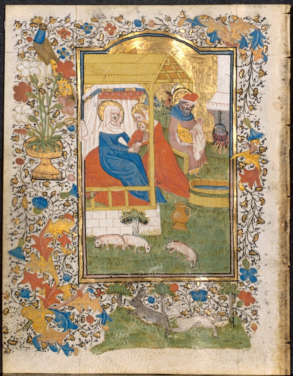 The Nativity: Leaf from a Book of Hours (3 of 6 Excised Leaves) de Henri d
