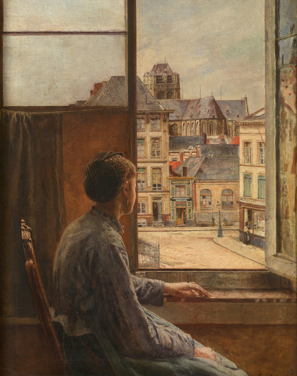Plaza de Teniers en Amberes (óleo sobre lienzo) de Henri de Braekeleer