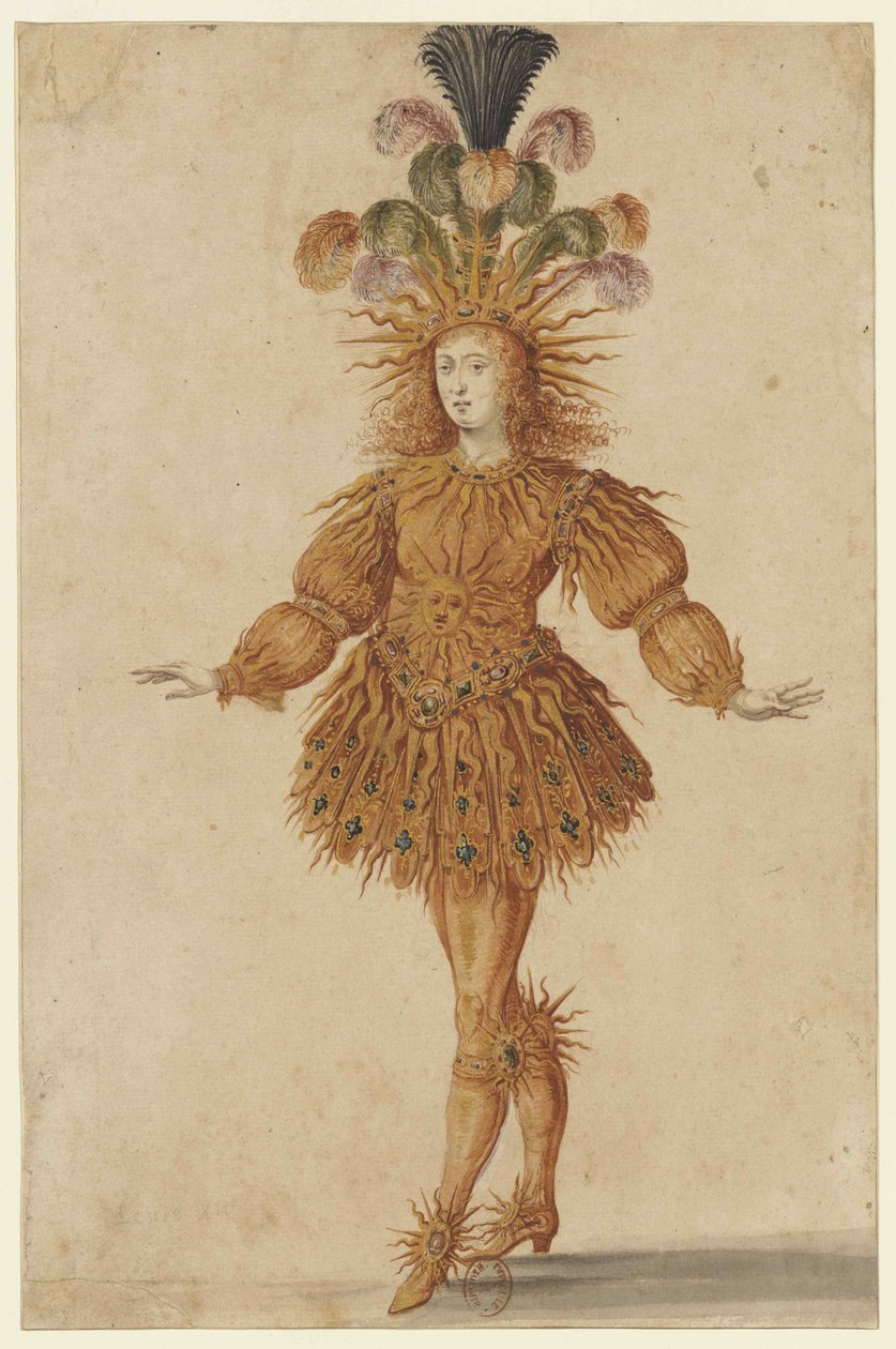 Luis XIV como Apolo en el ballet Ballet de la Nuit, 1653 de Henri de Gissey