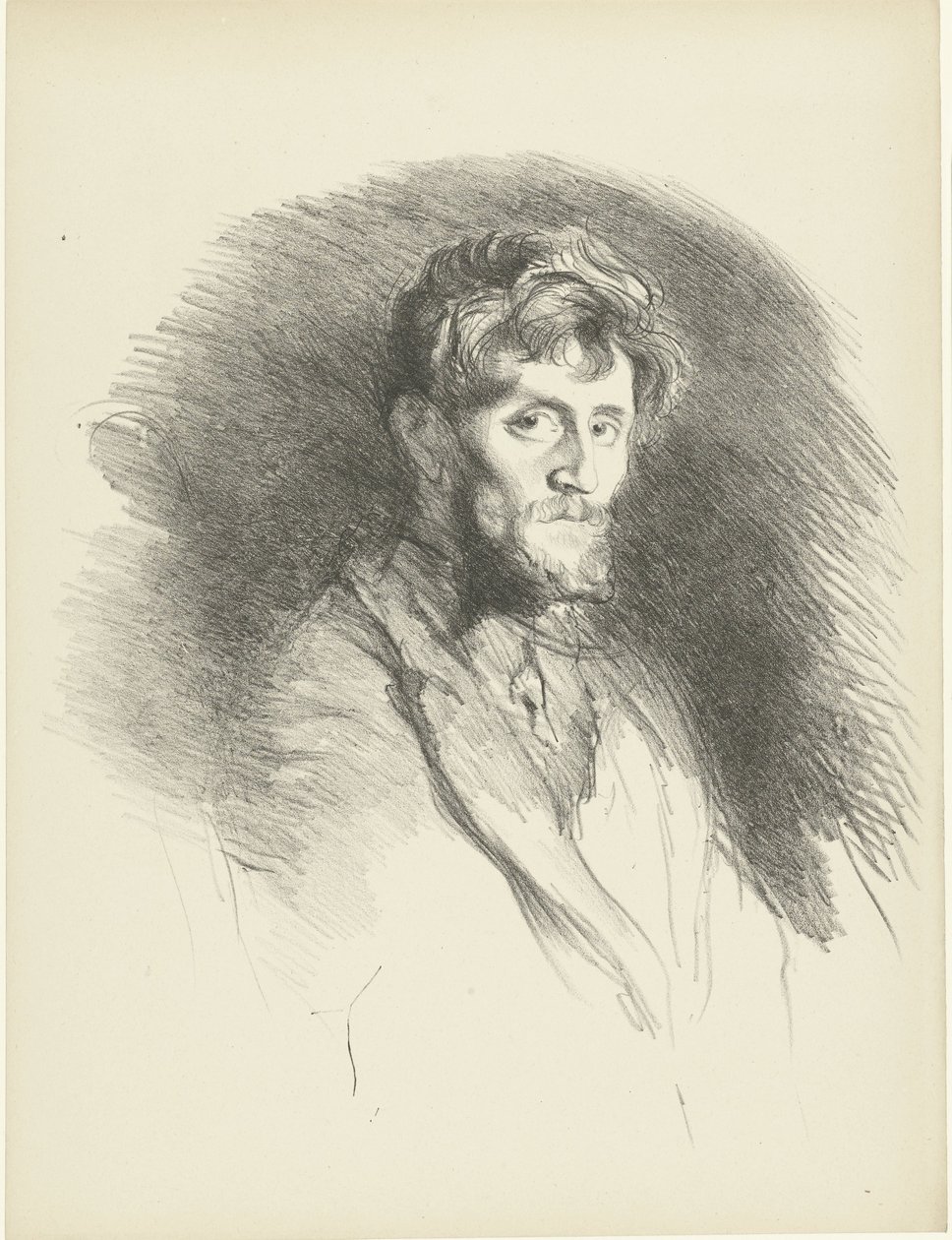 Portret van man pone bardo retrato, de, un, hombre barbudo El juicio (título de la serie) de Henri de Groux