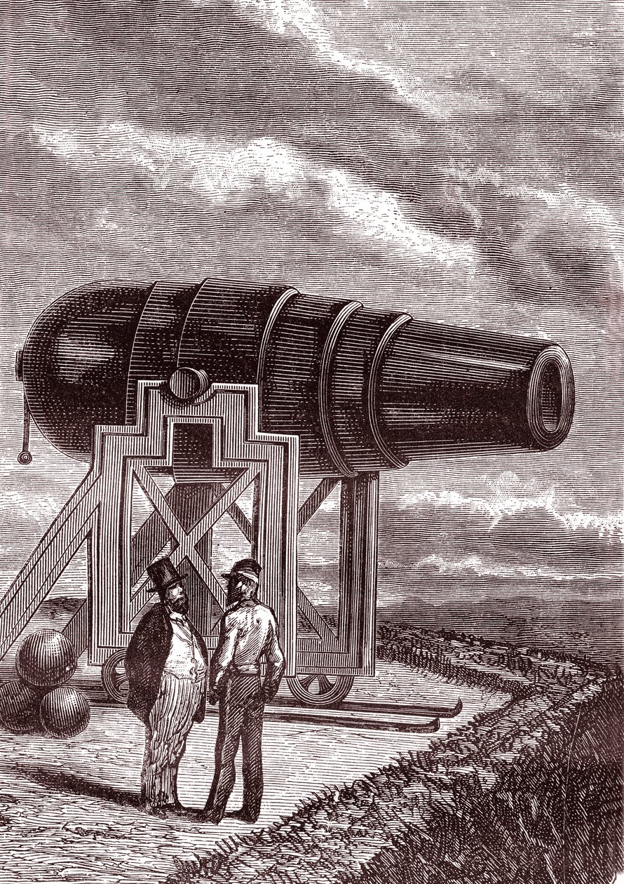El cañón gigante Columbiad Rodmar de Henri de Montaut
