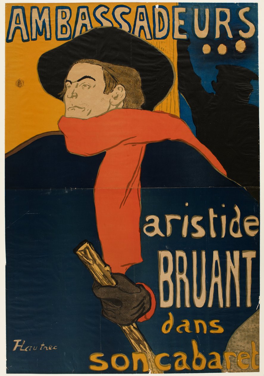 Embajadores: Aristide Bruant en su cabaret de Henri de Toulouse-Lautrec