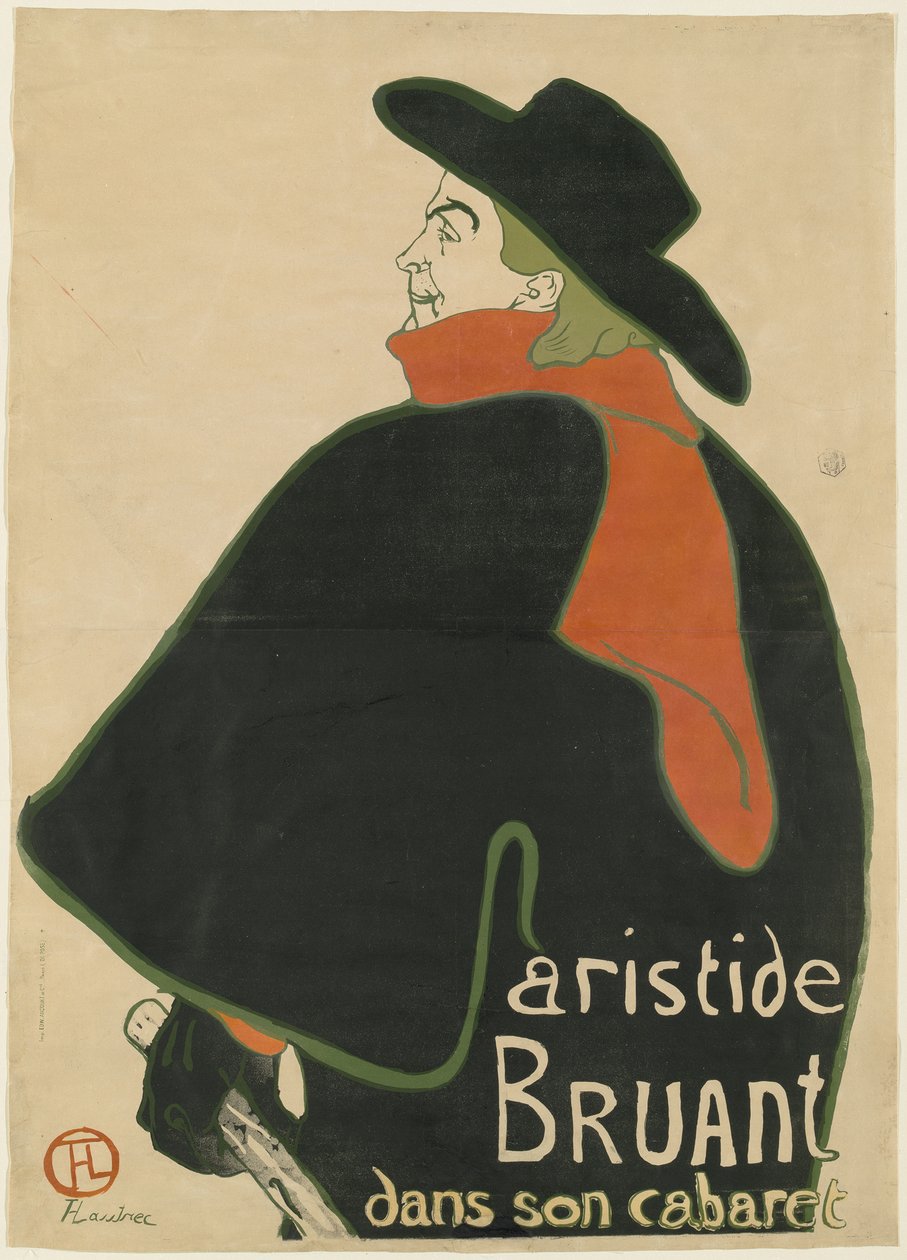 Aristide Bruant, en su cabaret de Henri de Toulouse-Lautrec