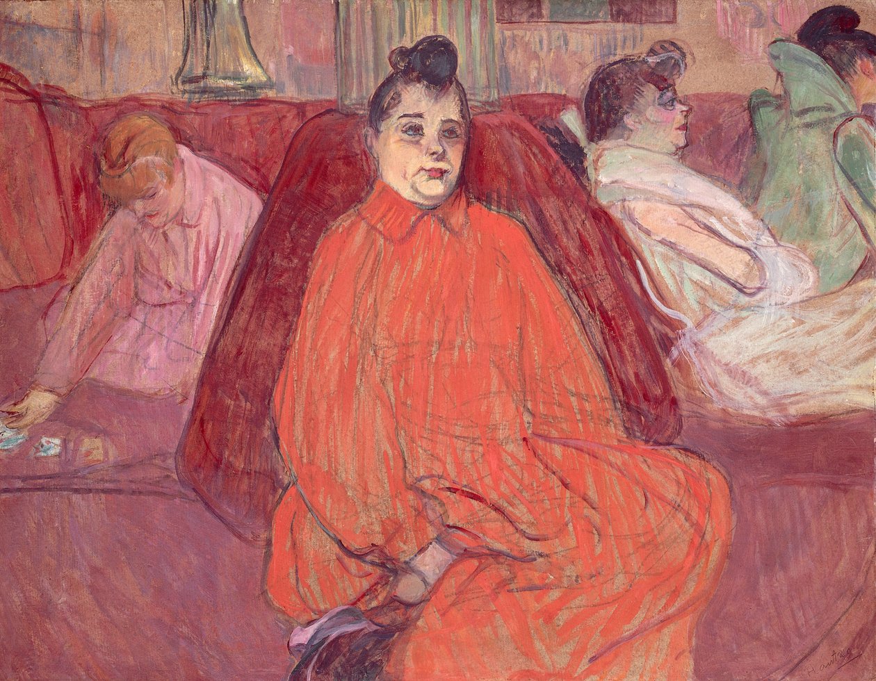 En el salón, sofá de Henri de Toulouse Lautrec