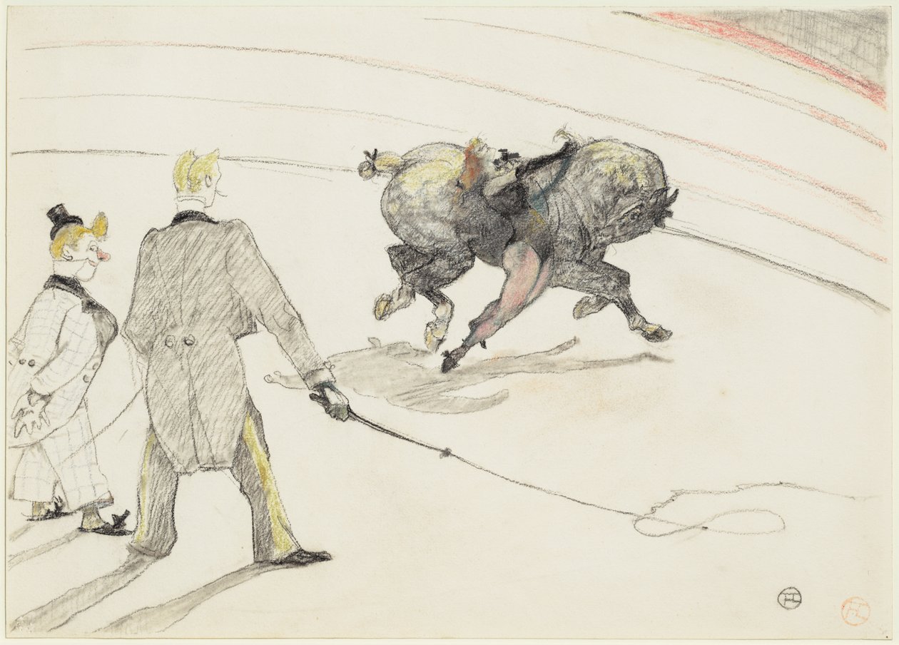 En el circo: acróbatas de Henri de Toulouse-Lautrec