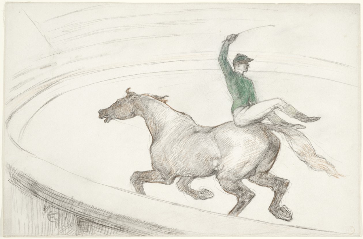 En el circo: Jockey de Henri de Toulouse Lautrec