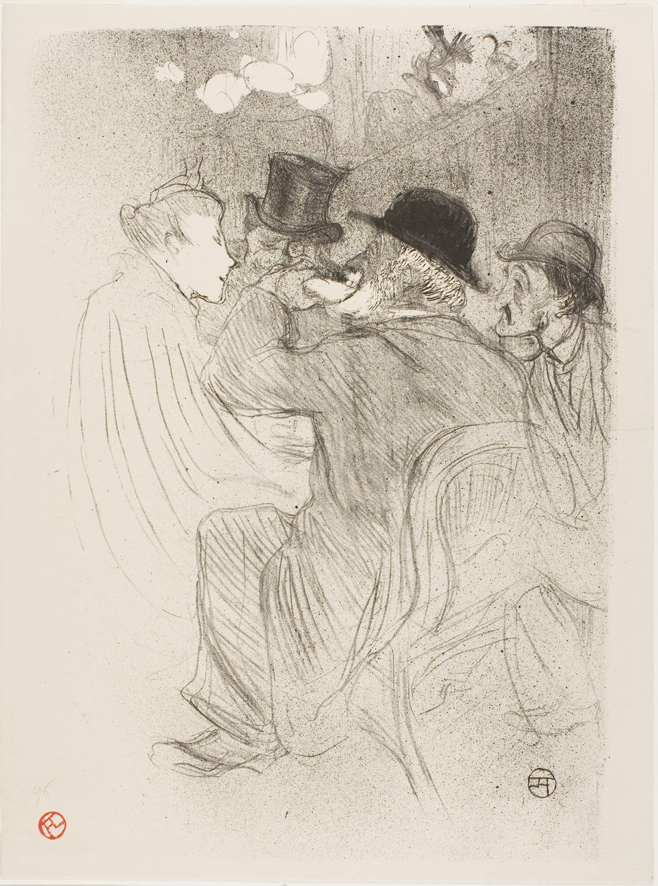 En el Moulin Rouge: ¡Un grosero! ¡Un verdadero grosero! de Henri de Toulouse-Lautrec