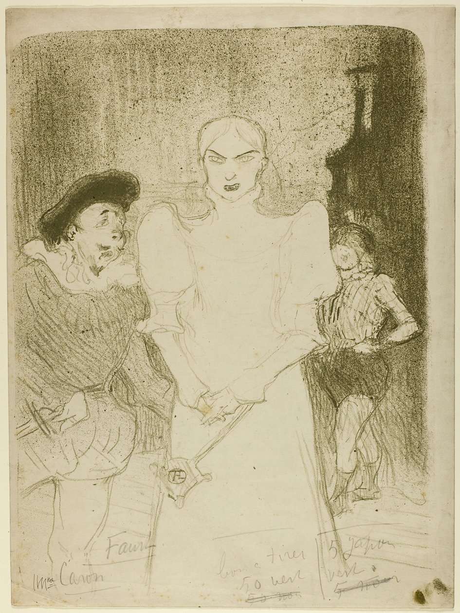 En la ópera: Madame Caron en Fausto de Henri de Toulouse-Lautrec