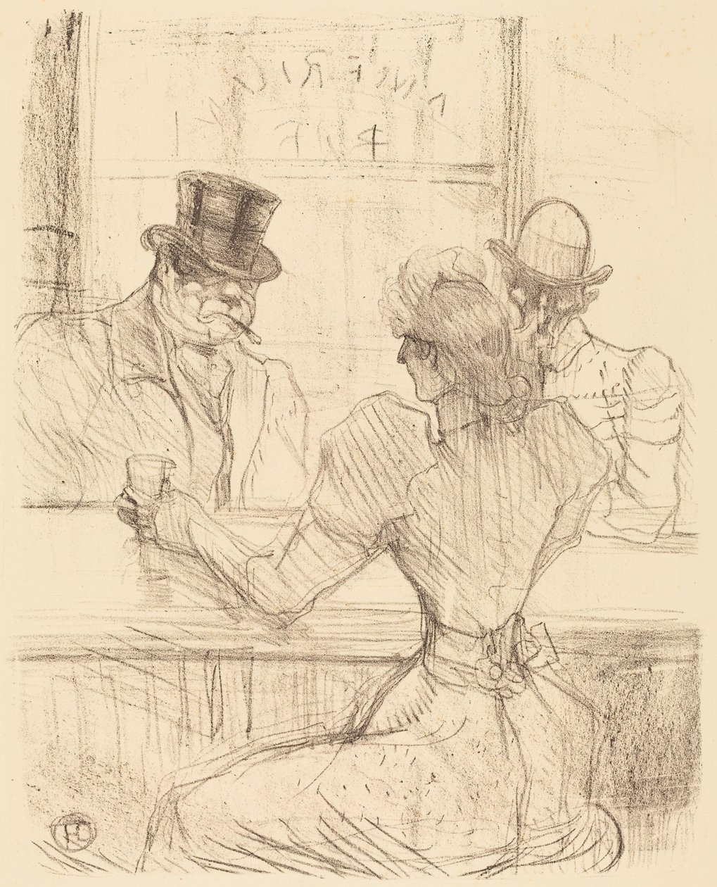 En el bar Picton, en la calle Scribe (Au bar Picton, rue Scribe) de Henri de Toulouse-Lautrec