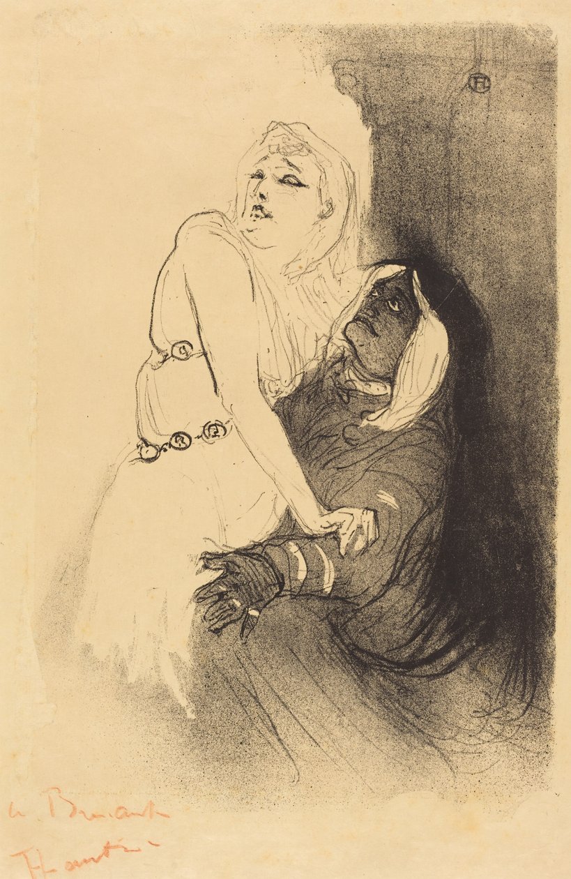 En el Renacimiento: Sarah Bernhardt en «Fedra» (A la Renaissance: Sarah Bernhardt dans «Phèdre») de Henri de Toulouse-Lautrec