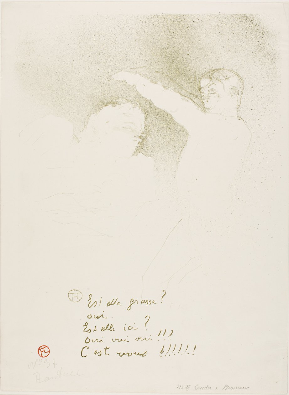 En el Variétés: Mademoiselle Lender y Brasseur de Henri de Toulouse-Lautrec