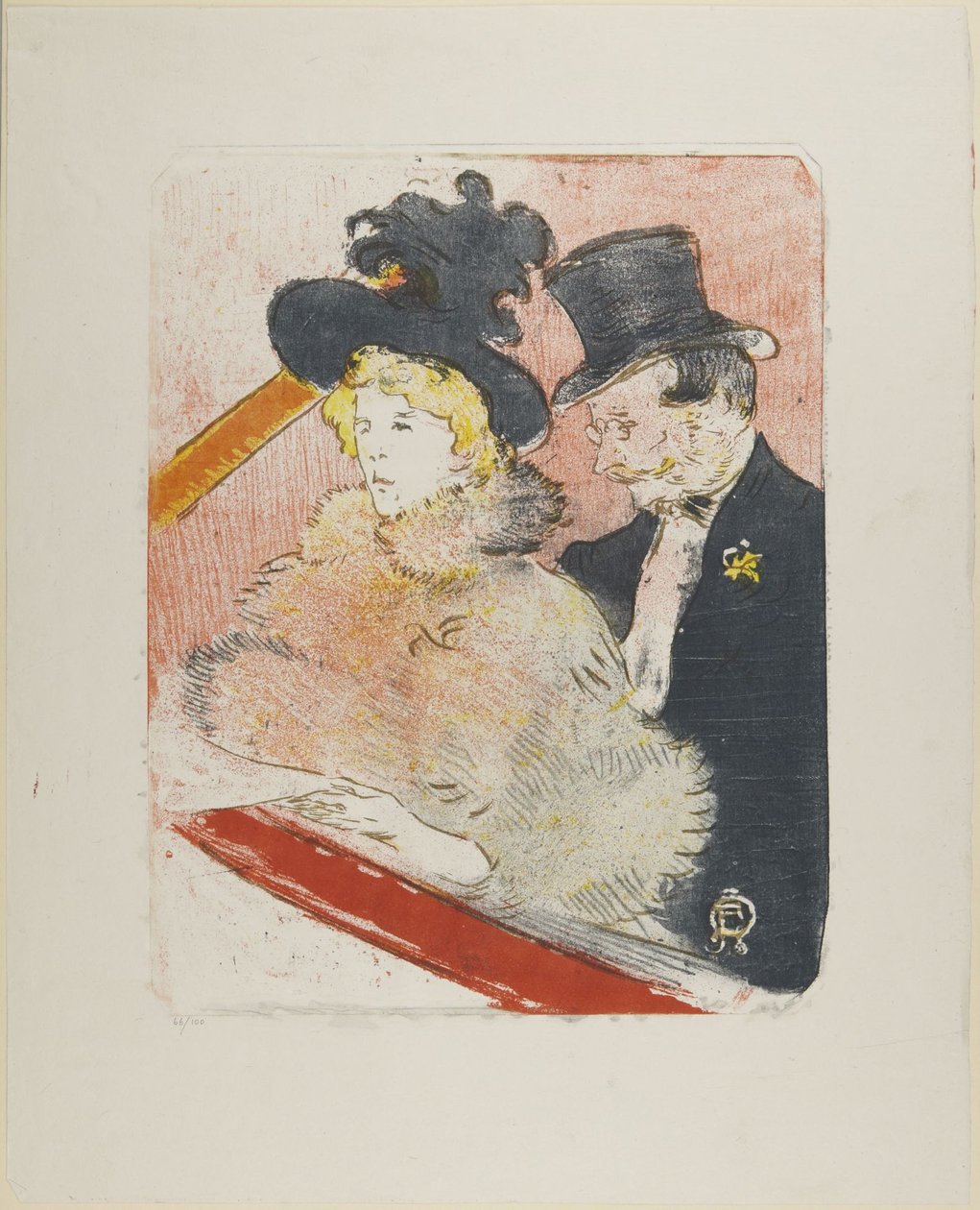 En el concierto, 1896 de Henri de Toulouse-Lautrec