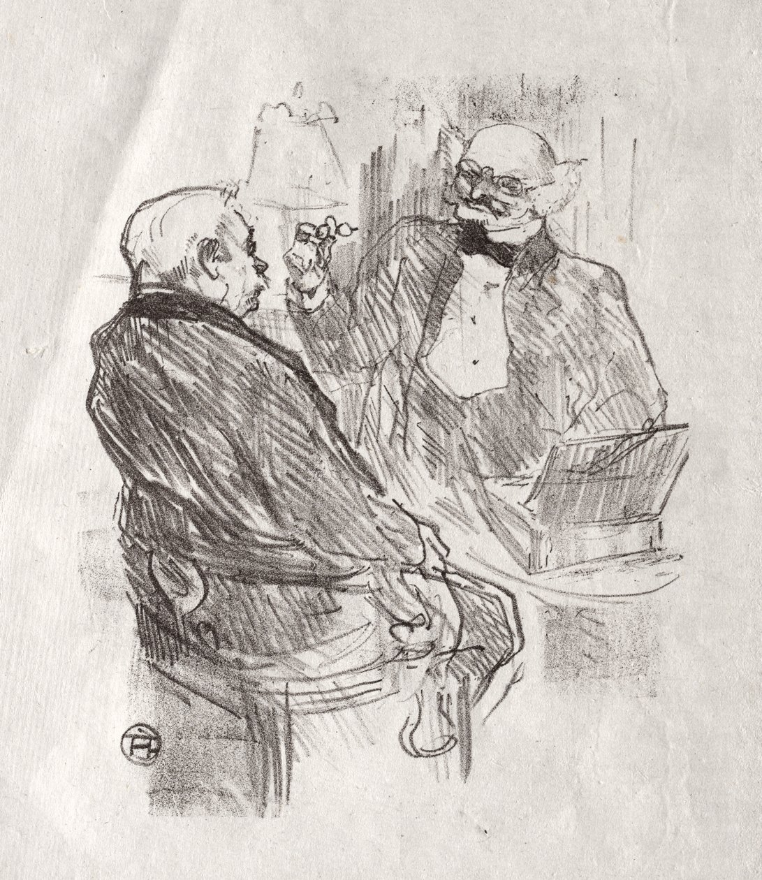 Au pied du Sinaï: Georges Clemenceau y el Oculista Mayer de Henri de Toulouse-Lautrec