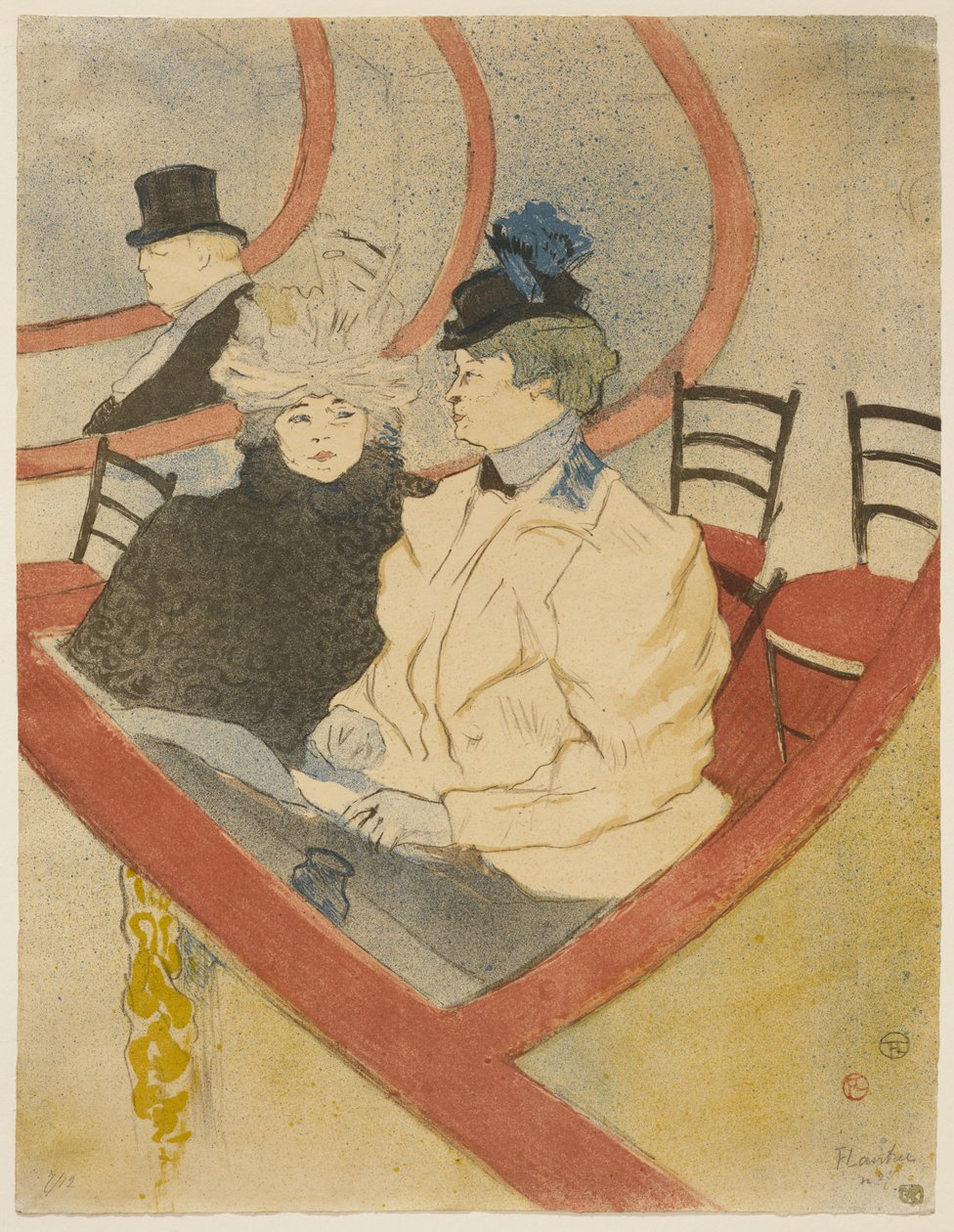 Palco en el primer anfiteatro de Henri de Toulouse-Lautrec