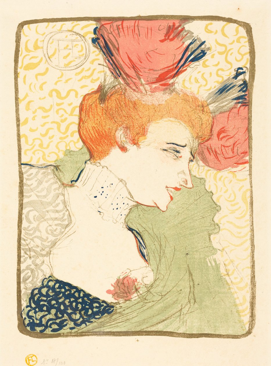 Busto de la señorita Marcelle Lender (la señorita Marcelle Lender, en busto) de Henri de Toulouse-Lautrec
