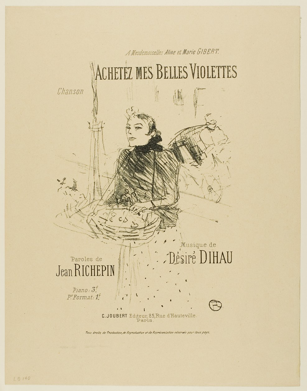 Compra mis Bonitas Violetas, de Mélodies de Désiré Dihau de Henri de Toulouse-Lautrec