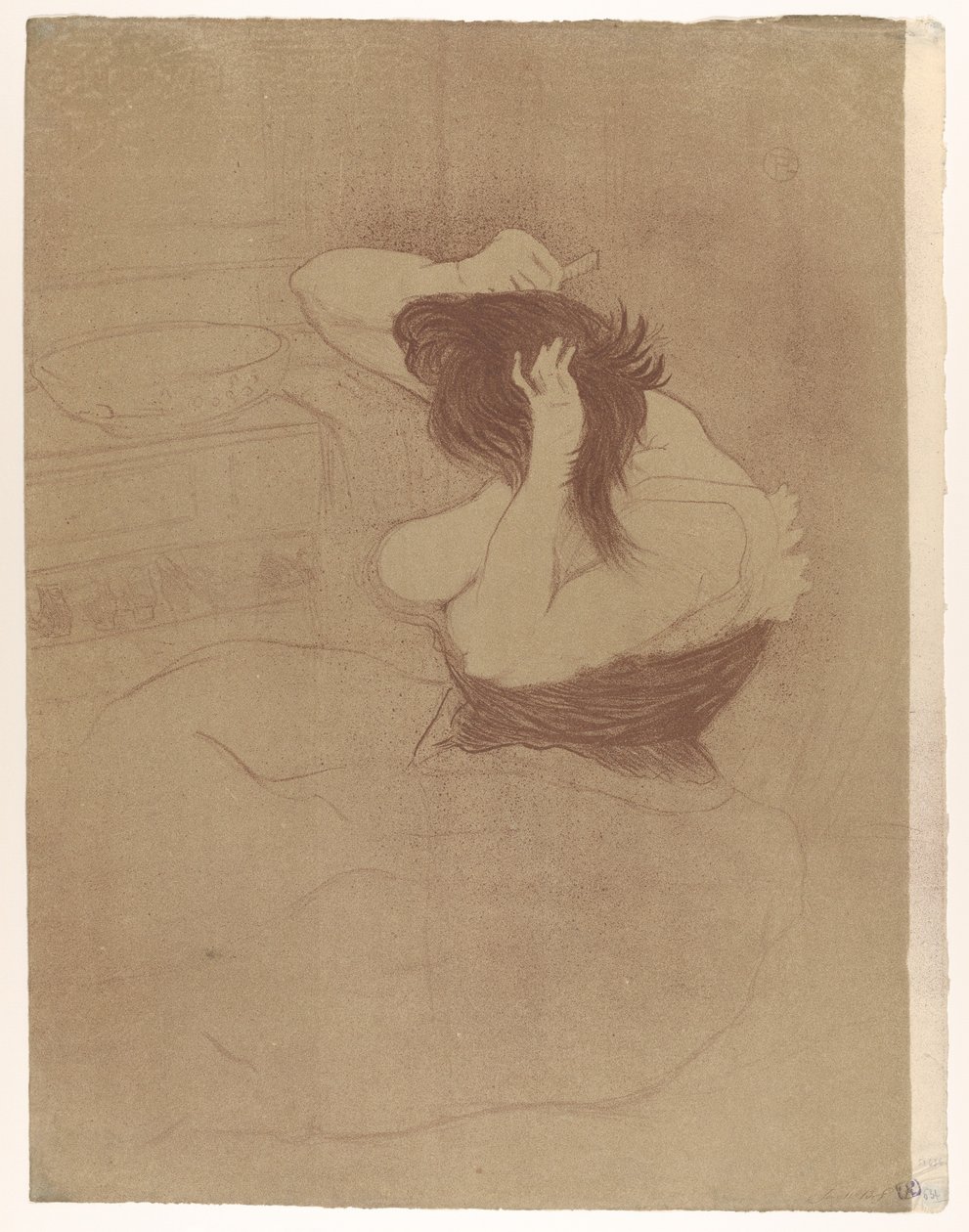 Peinándose de Henri de Toulouse-Lautrec
