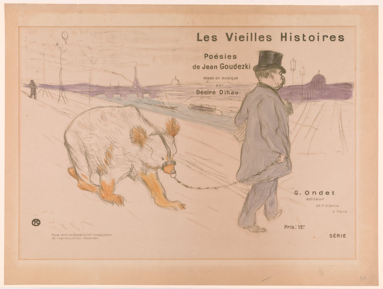 Diseño de cubierta para «Les Vieilles Histoires» de Henri de Toulouse-Lautrec