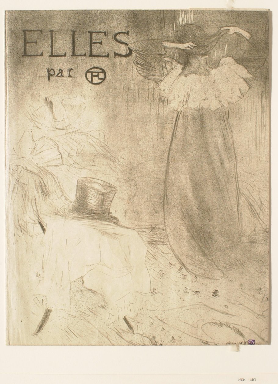 Cubierta de la carpeta «Elles» de Henri de Toulouse-Lautrec