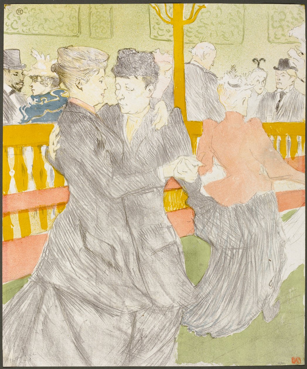 Baile en el Moulin Rouge de Henri de Toulouse-Lautrec