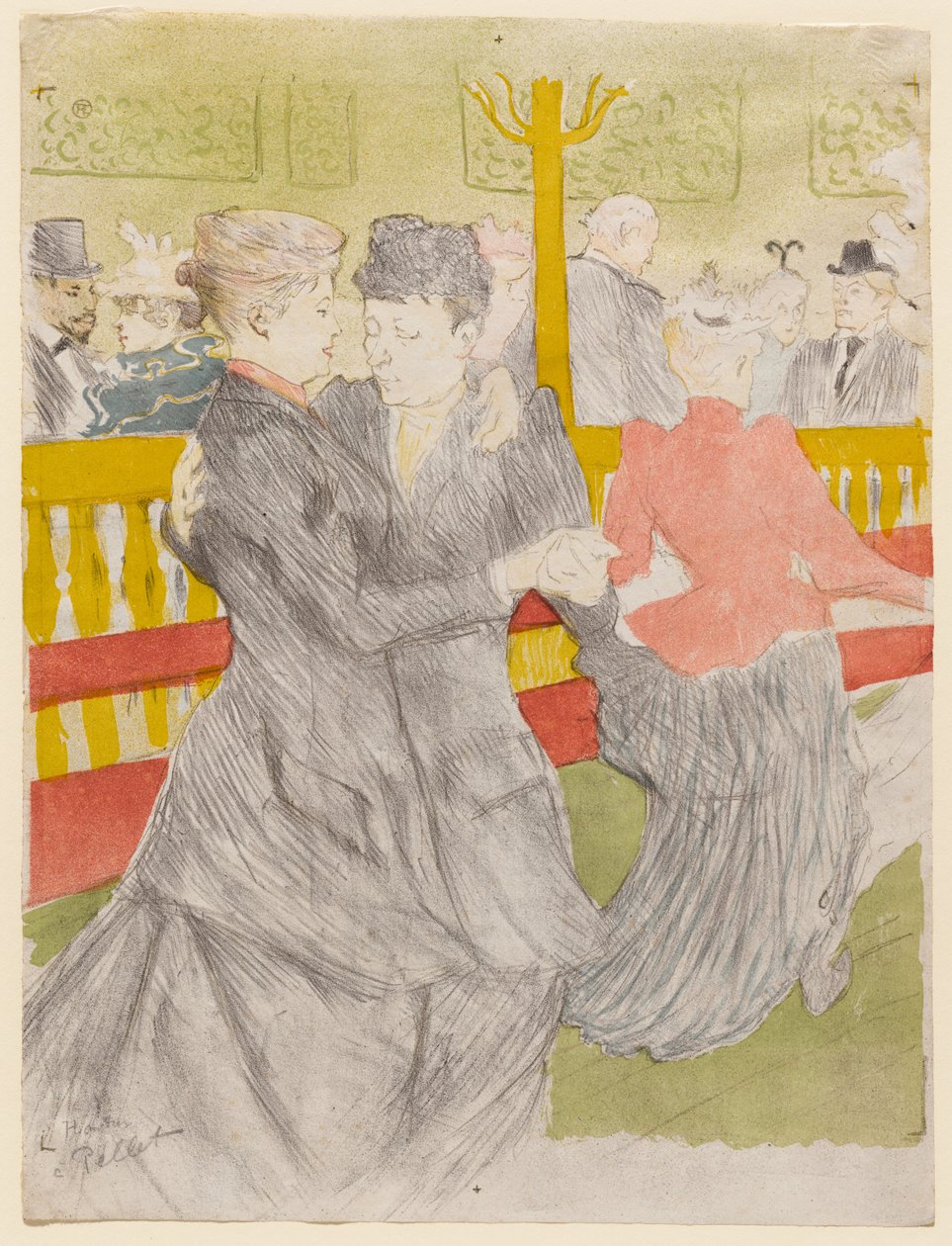 Baile en el Moulin Rouge de Henri de Toulouse-Lautrec