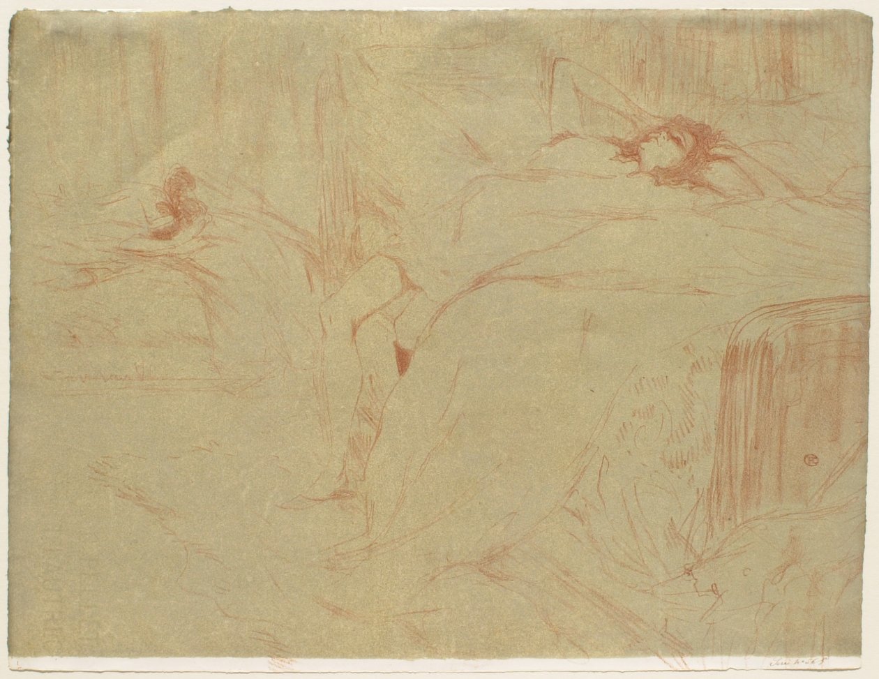 Elles: Mujer tumbada de espaldas - Lassitud de Henri de Toulouse-Lautrec