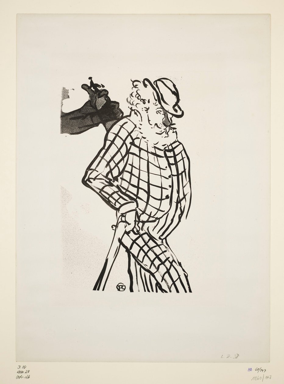Cómico excéntrico inglés, ficha 11 de la serie "Le Café Concert" de Henri de Toulouse Lautrec