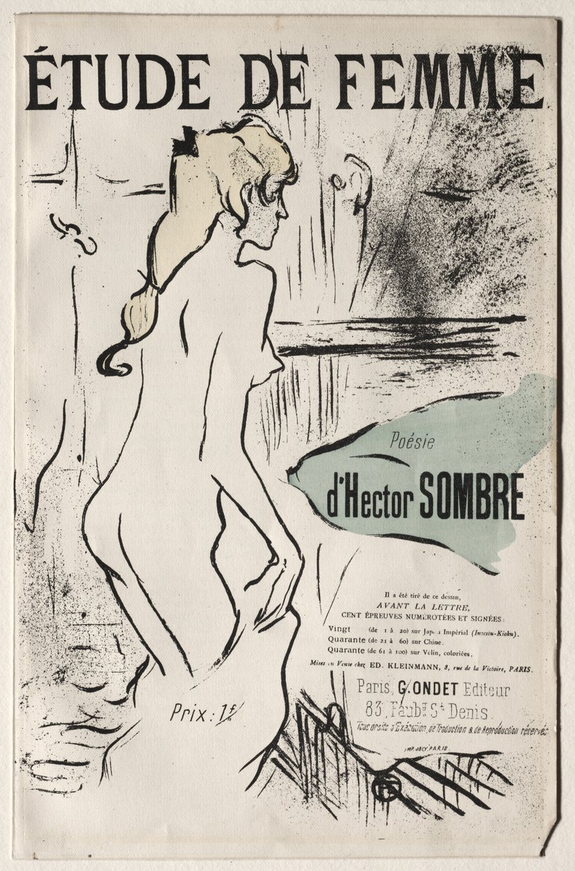 Estudio de Mujer de Henri de Toulouse-Lautrec