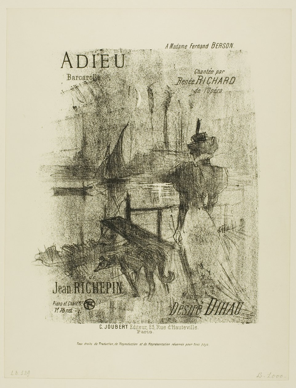 Despedida, de Mélodies de Désiré Dihau de Henri de Toulouse-Lautrec