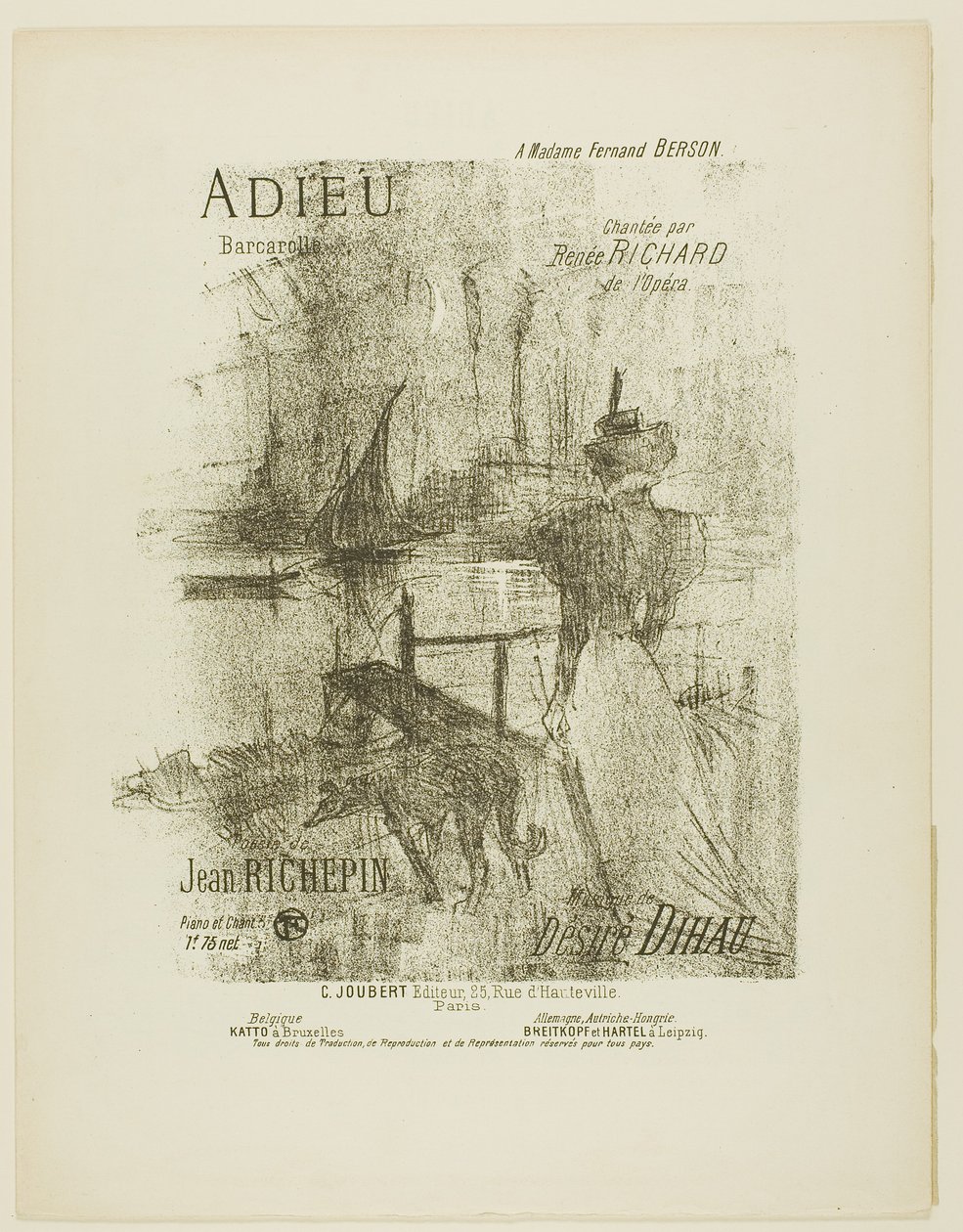 Despedida, de Mélodies de Désiré Dihau de Henri de Toulouse-Lautrec