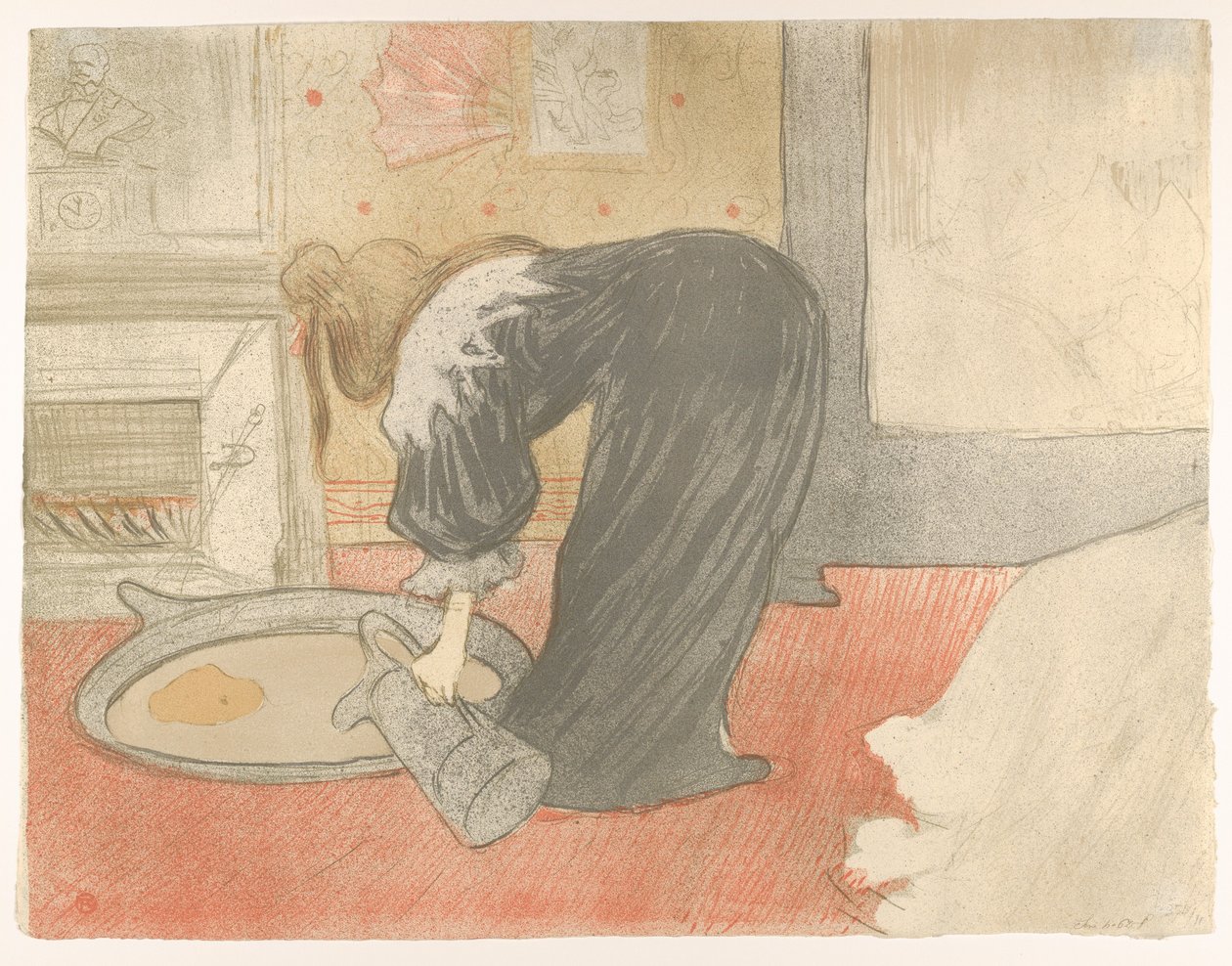 Llenando una bañera, de «Elles» de Henri de Toulouse-Lautrec