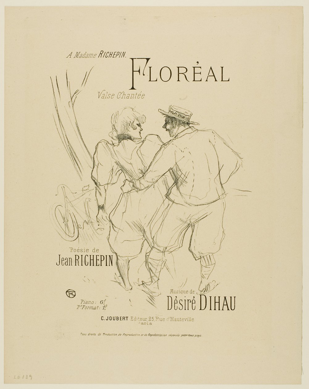 Floréal, de Mélodies de Désiré Dihau de Henri de Toulouse-Lautrec