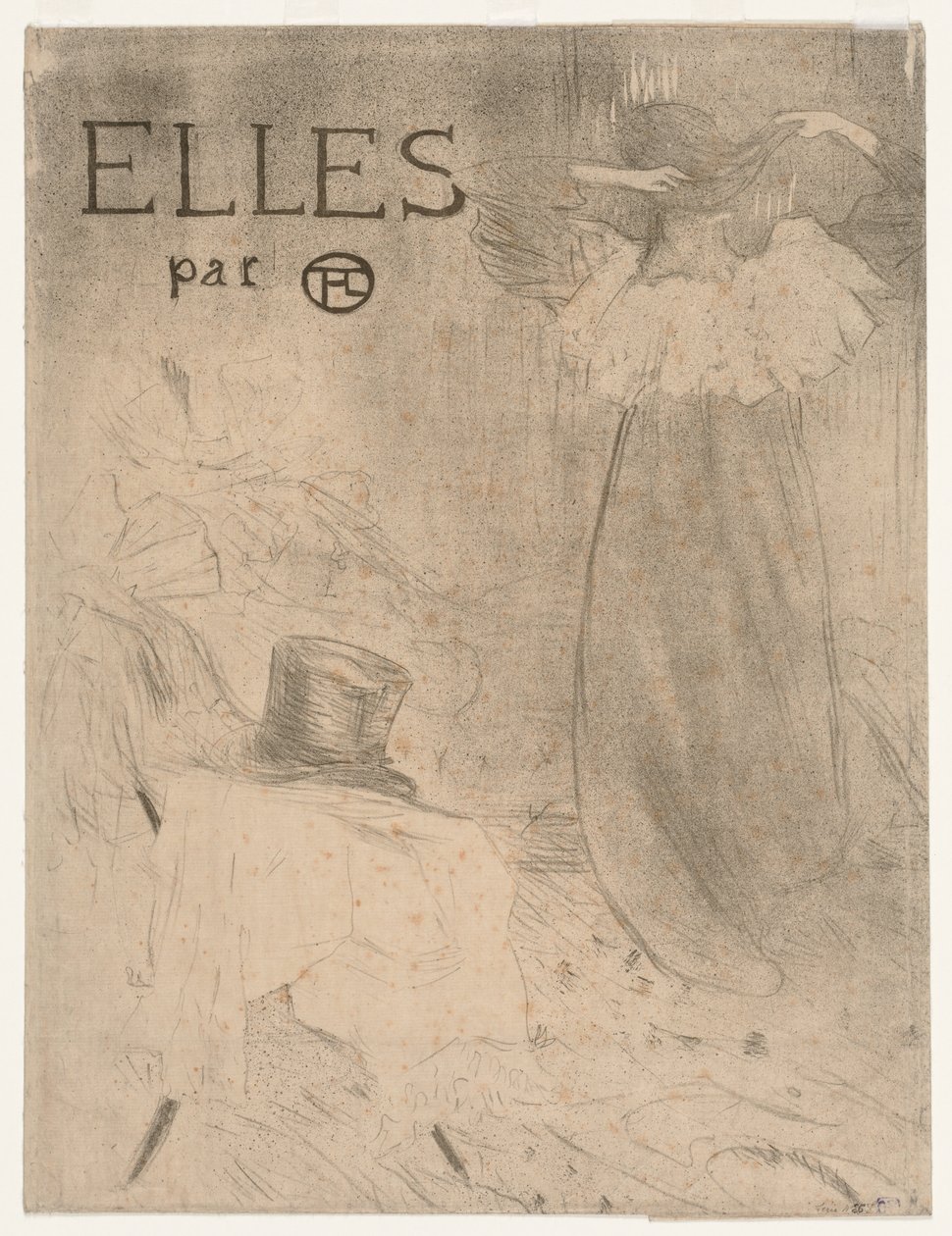 Carpeta para el Frontispicio de Elles de Henri de Toulouse-Lautrec