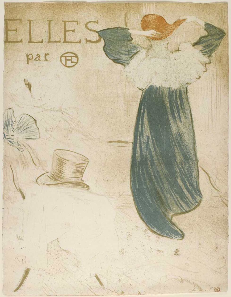 Frontispicio de la carpeta «Elles» de Henri de Toulouse-Lautrec