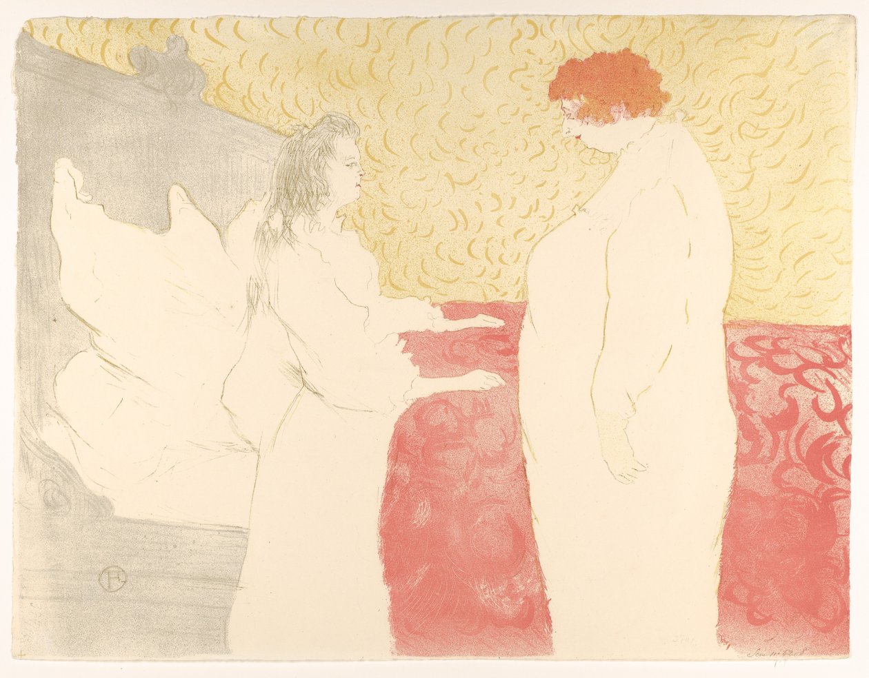 Aufstehen, aus "Elles" de Henri de Toulouse-Lautrec