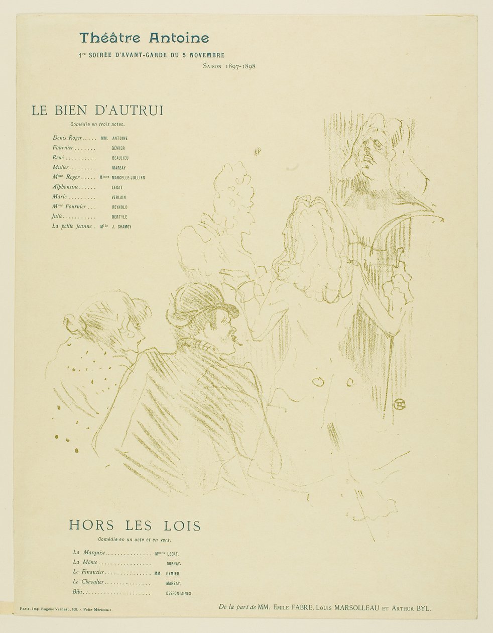 Homenaje a Molière de Henri de Toulouse-Lautrec