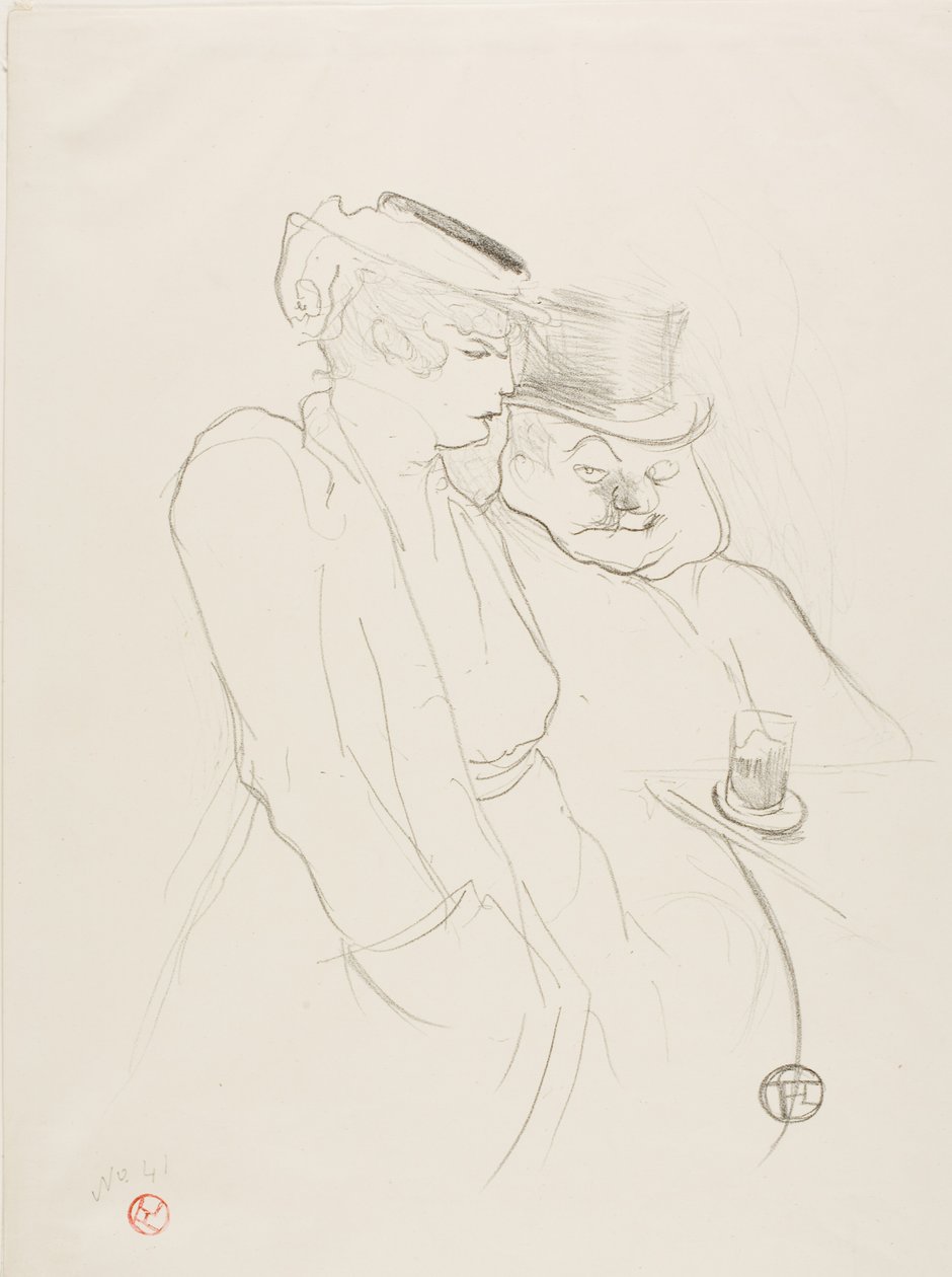 En sus cuarentas de Henri de Toulouse-Lautrec