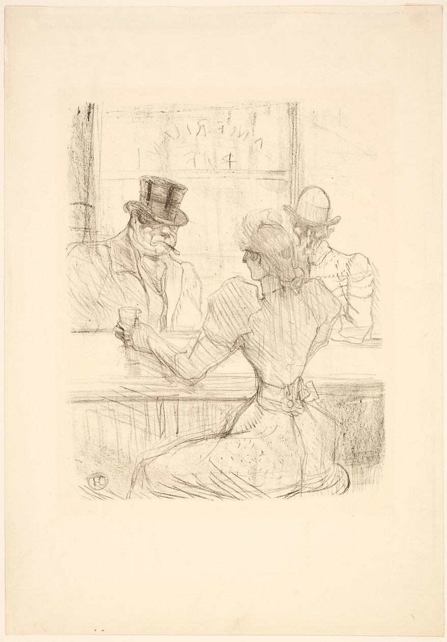 En el Bar Picton (Bar Americano), rue Scribe de Henri de Toulouse-Lautrec
