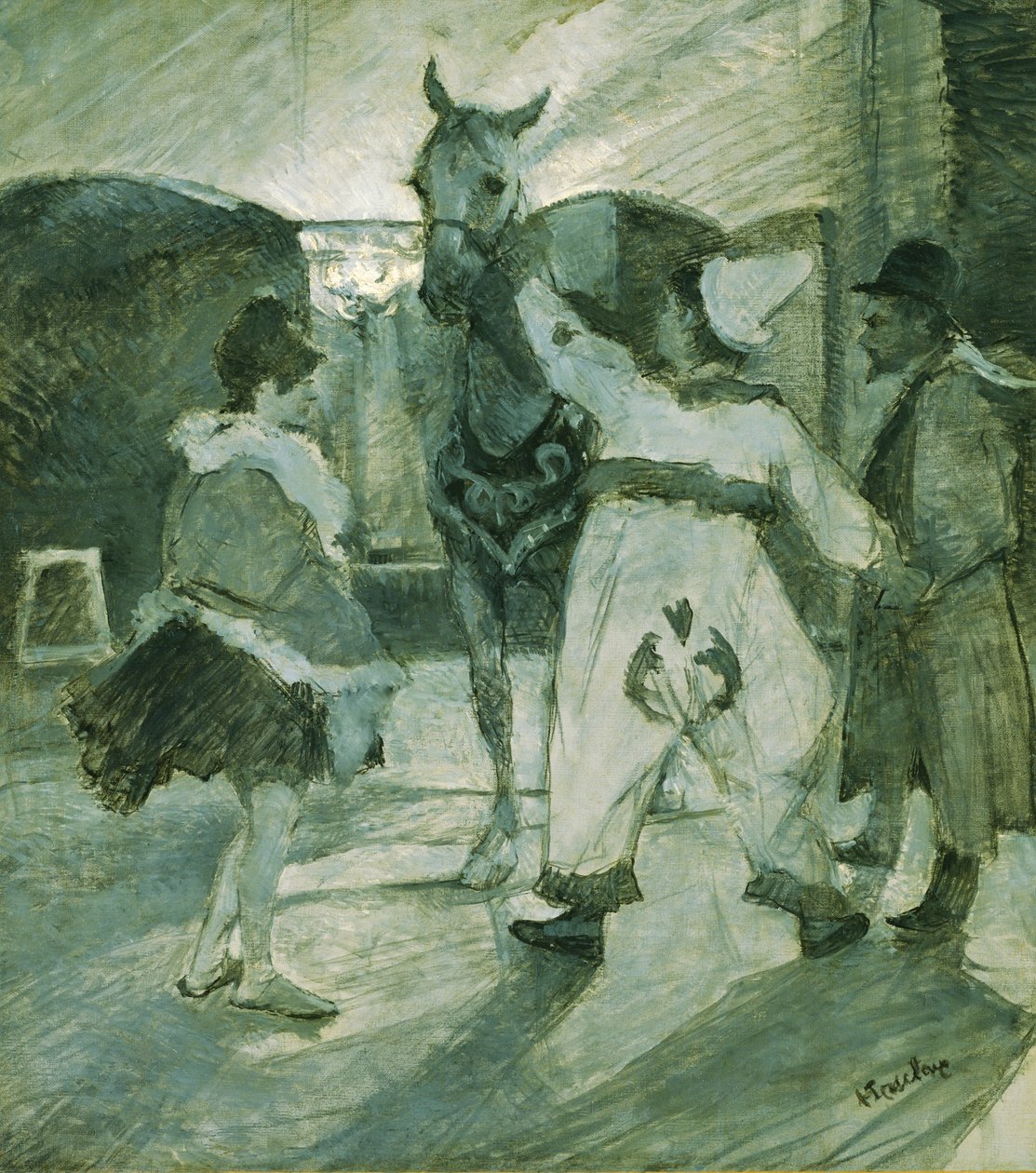 Entre bastidores en el circo de Henri de Toulouse-Lautrec