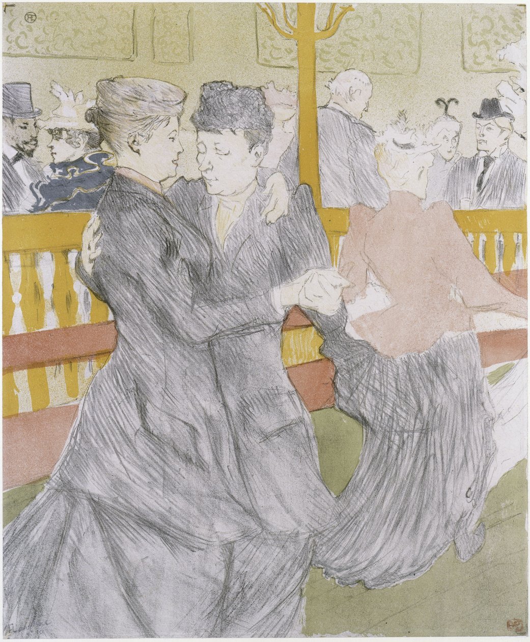 El baile en el Moulin Rouge de Henri de Toulouse-Lautrec