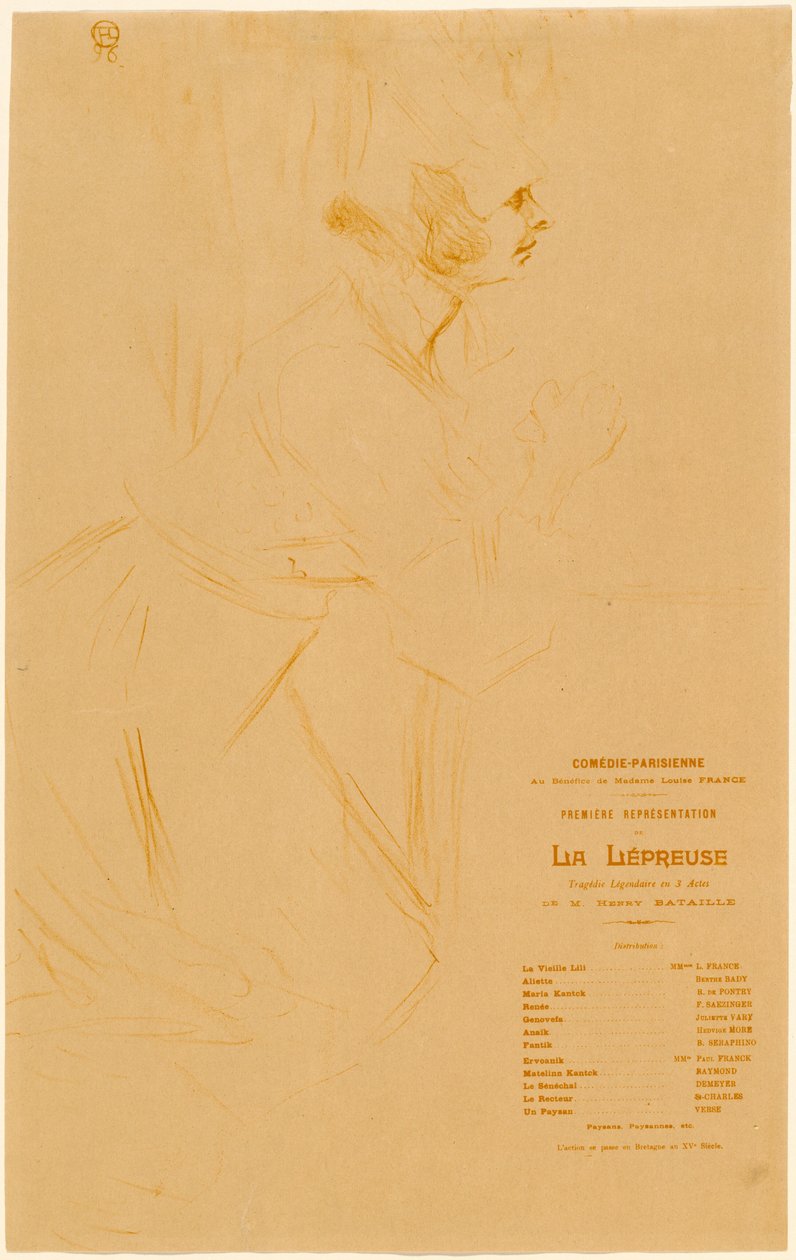 La leprosa de Henri de Toulouse-Lautrec